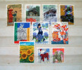 Japan 2001 - 2002 Flowers Ship Mailbox Temple Horse Hand Skating Sunflower Horses - Unused Stamps