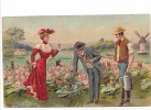25339 Série Enfant Enfants Choux Chien Voiture Singe Couple -ed J.C. Paris En Relief - Moulin Femme Rouge - Collections, Lots & Series