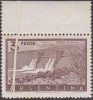 Argentine 1956 Y&T 548A.  Pli Accordéon. Barrage Hydroélectrique De Nihuil (río Atuel) - Water
