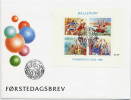 NORWAY 1988 Stamp Day - Ball Sports Block On FDC.  Michel Block 10 - FDC