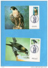 NOUVELLE CALEDONIE-2 CARTES MAXIMUM-OISEAUX Faucon Pelerin+zosteropscad 26 Aout 1987 - Cartas & Documentos