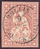 Heimat GL Mollis 1862-04-09 Vollstempel Zu#24G 15Rp. Strubel - Usados