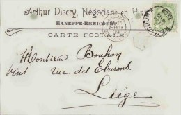 HANEFFE REMICOURT 1909  ARTHUR DISCRY Négoce De Vins - Remicourt