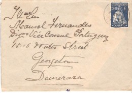CARTA CIRCULADA DE PORTUGAL PARA DEMERARA (GUIANAS) - Lettres & Documents