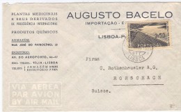 CARTA CIRCULADA DE PORTUGAL PARA A SUISSA - Lettres & Documents
