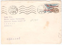 CARTA CIRCULADA DA CHECOSLOVAQUIA PARA PORTUGAL - Lettres & Documents