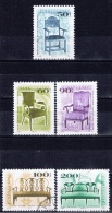H+ Ungarn 1999 2000 2001 Mi 4563 4565 4632 4648-49 Sitzmöbel - Used Stamps