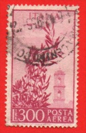 1948/52 (A143/l) Torre Del Campidoglio Lire 300 (filigrana Ruota LlI) - Usato - Leggi Il Messaggio Del Venditore - Luftpost