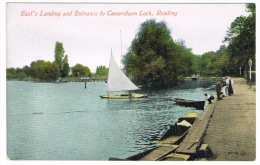 RB 1070 - Early Postcard - East's Landing & Entrance To Caversham Lock - Reading Berkshire - Reading