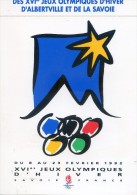 Autocollant De L'affiche Officielle Des XVI Jeux Olympiques D'hiver D'Albertville Et De La Savoie 1992 - Juegos Olímpicos