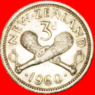 + WEAPON (1955-1965): NEW ZEALAND ★3 PENCE1960 MINT LUSTER! LOW START ★ NO RESERVE! - Nouvelle-Zélande