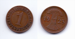 Germany 1 Rentenpfennig 1923 F - 1 Rentenpfennig & 1 Reichspfennig