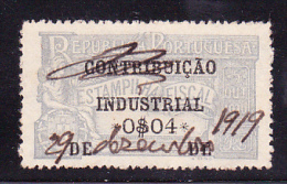 ESTAMPILHA FISCAL / CONTRIBUIÇÃO INDUSTRIAL - 0$04 - Used Stamps