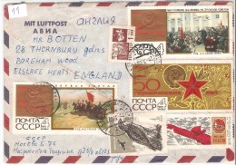 CARTA CIRCULADA DA RUSSIA PARA INGLATERRA - Covers & Documents