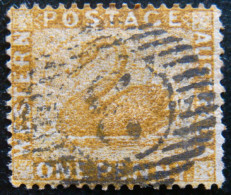 WESTERN AUSTRALIA 1882 1d Swan USED Scott49 CV$3 WATERMARK : CROWN & CA - Gebruikt