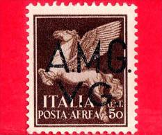 ITALIA - Trieste - Venezia Giulia - AMG VG - Usato - 1945 - Serie Imperiale - Pegaso  - 50 C. P. Aerea - Oblitérés