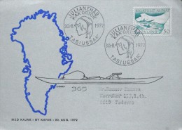 Greenland  COVER 1972    30-8 1972 Fancy Julianehåb Kak'ortok 'Tasiusak      ( Lot  5969 ) - Lettres & Documents