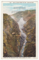 ROYAL GORGE FROM TOP - ARKANSAS RIVER CANYON COLORADO NEAR CANON CITY CO~ca 1920s Postcard  [6001] - Rocky Mountains