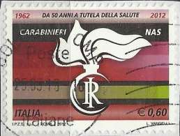 Italia 2012, Carabinieri NAS (o), Autoadesivo Su Frammento - 2011-20: Usados