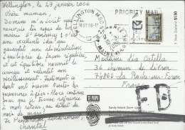 Carte Postale - Priority Mail De Wellington à La Roche Sur Foron (France) Tampon FD- - Briefe U. Dokumente