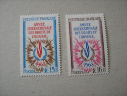 1968  POLYNESIE    P 62/63  * *      DROITS DE L HOMME - Neufs