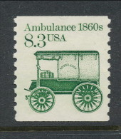 USA 1985 Scott # 2128 And 2128a. Transportation Issue: Ambulance 1860s, Set Of 2, MNH (**). - Rollenmarken