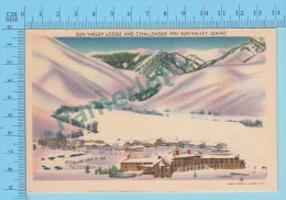 USA  IDAHO  ( Sun Valley Lodge And Challenger Inn,  ) Linen Postcard CPSM 2 Scans - Otros & Sin Clasificación