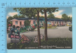 USA Florida ( Azalea Motel Pensacola, Cover 1955  ) Linen Postcard CPSM 2 Scans - Pensacola