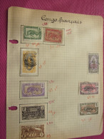 CONGO FRANCAIS  A.E.F. 9 TIMBRES DES COLONIES FRANCAISES  Neuf Sur Charnières (*) & Oblitérés MN - Usados