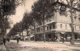 CPA  -    NICE    -    Avenue De La Gare - Transport (rail) - Station