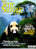 LOT DE 2 MENSUEL  TERRE SAUVAGES 1998 CHINE  PANDA RAIE - Animaux