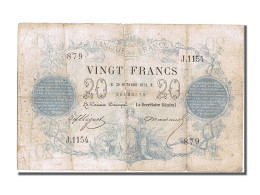 Billet, France, 20 Francs, ...-1889 Circulated During XIXth, 1872, 1872-10-30 - ...-1889 Anciens Francs Circulés Au XIXème
