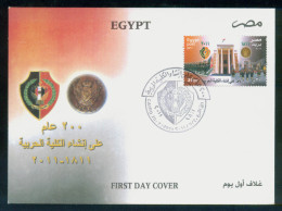 EGYPT / 2011 / THE EGYPTIAN MILITARY ACADEMY ; 200 YEARS / FDC . - Lettres & Documents