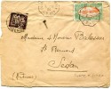 Poste Maritime Cachet COLON A BORDEAUX L.D. N° 3 Du 2.10.1934 Sur Timbre Guadeloupe + Timbre Taxe 50c Pour SEDAN  ....G - Schiffspost