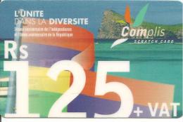 CARTE°-PREPAYEE-MAURICE-CELLPLUS-30é ANNIVERSAIRE INDEPENDANCE-30/06/2004-TBE-RARE - Maurice