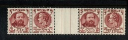 305999283 AUSTRALIE POSTFRIS MINT NEVER HINGED POSTFRISCH EINWANDFREI  YVERT 181 182 BRUSDEN 144 145 GUTTER PAIR - Nuevos