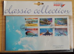 GUERNESEY  GUERNSEY FDC Alderney History Of Aviation  2003 (Classic Collection) - 2001-2010 Dezimalausgaben