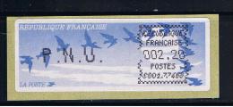 ATM, PNU 2.20, LSA, CROUZET AIGUILLES DECALEES, PAPIER JUBERT, TORCY,  C001 77468. - 1990 « Oiseaux De Jubert »