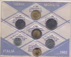 ITALIA REPUBBLICA - 1982  Serie 7 Monete  FDC Da Zecca - Jahressets & Polierte Platten