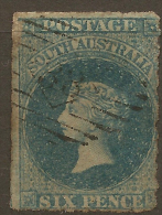 SOUTH AUSTRALIA 1860 6d QV SG 33 U #QS137 - Usados