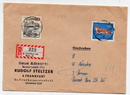 Allemagne - Lettre Recommandée Affranchissement Berlin 1977 - Einschreiben Frankfurt Am Main - Other & Unclassified