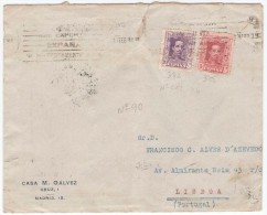 CARTA CIRCULADA DE ESPANHA PARA PORTUGAL - Lettres & Documents
