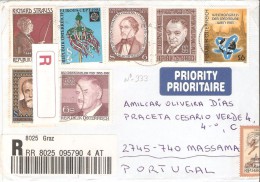 CARTA CIRCULADA DA AUSTRIA PORTUGAL - Lettres & Documents