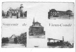 Vieux-Condé (59) - Souvenir De Vieux-Condé. Plis Dans Les Coins, Semi-moderne, Corresp. Au Dos - Vieux Conde