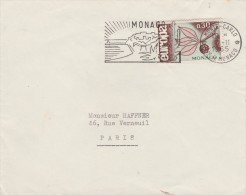 MONACO Yvert 675 Europa Seul Sur Lettre Flamme Monaco 1965 - Cartas & Documentos