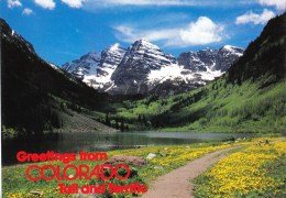 Maroon Bells & Maroon Lake, Central Rockies, Colorado - Flatiron 85A Unused - Rocky Mountains