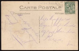 MONACO - 15 C. Vert Sur Carte Postale - Lettres & Documents