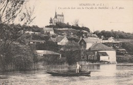 CPSM SEICHES SUR LE LOIR (Maine Et Loire) - Un Coin Du Loir Vers La Chapelle De Mathelon - Seiches Sur Le Loir