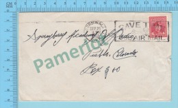 1947  Cover "save Time Use Air Mail"  From Cornwall Canada To Pueblo Colorado USA 2 Scans - Cartas & Documentos