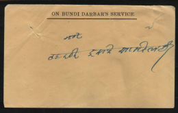 ON BUMDI DARBAR'S SERVICE Envelope With Letter Inside Hand Delivered Envelope  # 88190  Inde Indien  India - Bundi